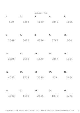 Double Digits Problem Set AV Answers