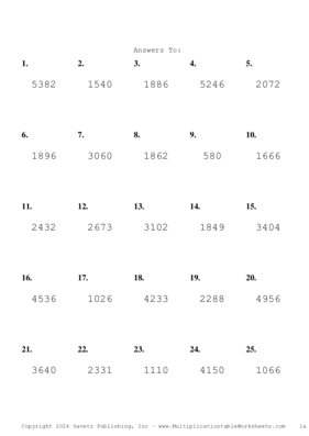 Double Digits Problem Set AZ Answers