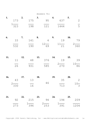 Simplify by 2 Problem Set AR Answers