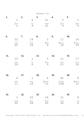 Simplify by 5 Problem Set AG Answers