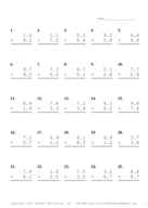 One Decimal Problem Set AX Report Template