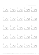 Two Decimal by One Decimal Problem Set AV Report Template