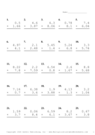 Two Decimal by One Decimal Problem Set AW Report Template