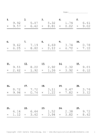 Two Decimal Problem Set AY Report Template