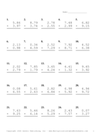 Two Decimal Problem Set BA Report Template