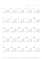 Two Decimal Problem Set BB Report Template