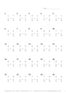 Single Digit Fraction Problem Set BL Report Template