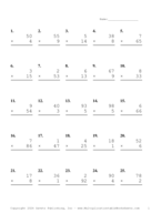 Two by One Digit Problem Set AM Report Template